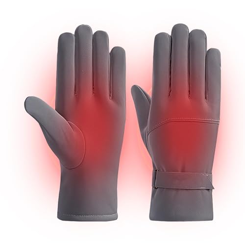 Syengery Herren-Fahrradhandschuhe,Winter-Fahrradhandschuhe - 1 Paar Vollfinger-Screen-Touch-Handschuhe für den Winter | wasserdichte Laufhandschuhe für kaltes Wetter, Winddichte Handschuhe für Damen von Syengery