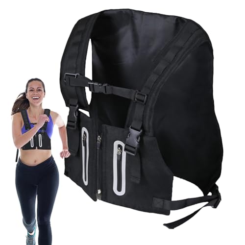 Syengery Lauf-Trinkweste für Damen, Wasser-Laufweste,Sporttasche Reflektierende Brusttasche Ausrüstung - Atmungsaktiver Trailrunning-Wasserrucksack, Trinkweste für Wandern, , Rennen, Radfahren, von Syengery