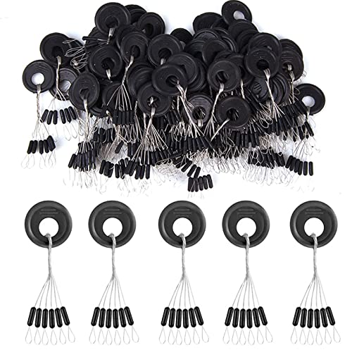 Symphonyw Angel-Bobber-Stopper, 300 Stück, 50 Gruppen/Set, Schwarze Gummiperlen, Stopper für Angelschwimmer, Bohnen, Platz Symphonyw Angel-Bobber-Stopper, 300 Stück, 50 Gruppen/Set, Schwarze Gummiperlen, Stopper für Angelschwimmer, Bohnen, Platz von Symphonyw