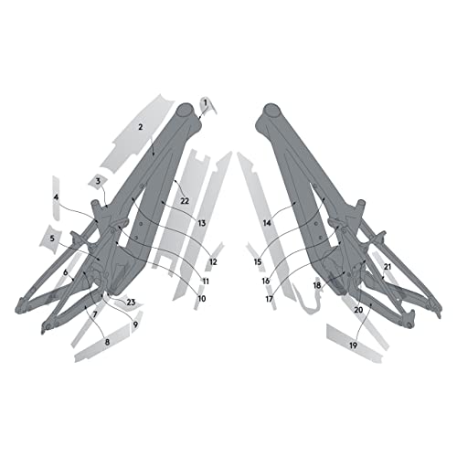 Syncros Patron Carbon Rahmenschutzfolien Set glänzend klar Syncros Patron Carbon Rahmenschutzfolien Set glänzend klar von Syncros
