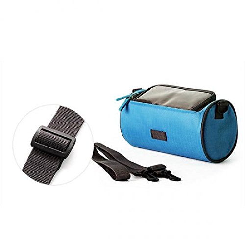 System-S 2in1 Fahrrad Tasche Lenkertasche Fahrradhalterung Fahrradtasche Schultertasche Schutzhülle für 4,8 Zoll inch Geräte Smartphones in Blau von System-S