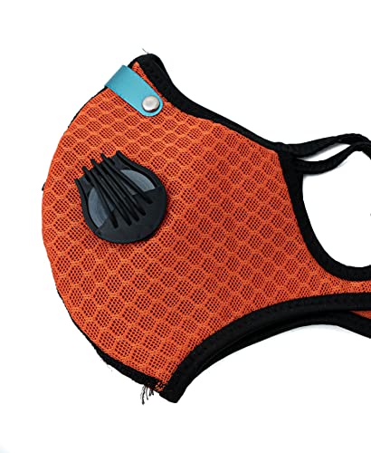 System-S Staub Maske austauschbarer Aktivkohle Filter Nylon für Outdoor Jogging Orange System-S Staub Maske austauschbarer Aktivkohle Filter Nylon für Outdoor Jogging Orange von System-S