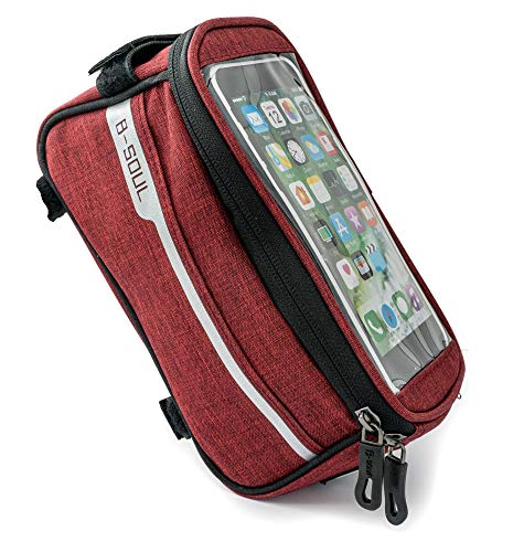 System-S Fahrrad Tasche Halterung in Rot Befestigung für Smartphone System-S Fahrrad Tasche Halterung in Rot Befestigung für Smartphone von System-S