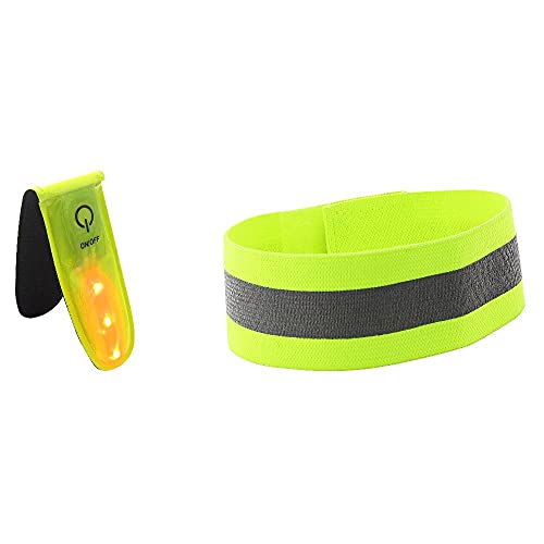 T'nB Urban Moov Armband, reflektierend, mit Klettverschluss, LED, Unisex, Erwachsene, Gelb von T'nB