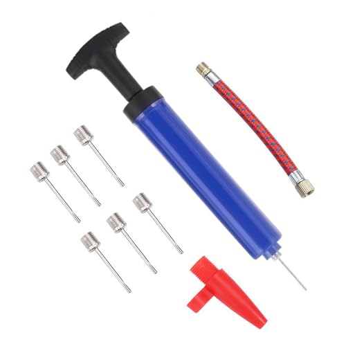 T&F Ballpumpe mit 7 Nadeln und 1 Ventiladapter, 1 Luftschlauch für Fußball, Basketball, Volleyball, Rugby, Luftballons und andere aufblasbare T&F Ballpumpe mit 7 Nadeln und 1 Ventiladapter, 1 Luftschlauch für Fußball, Basketball, Volleyball, Rugby, Luftballons und andere aufblasbare von tooloflife