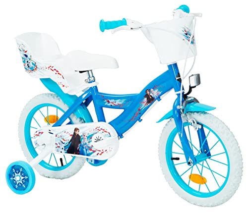 14 Zoll Kinder Mädchen Fahrrad Kinderfahrrad Mädchenfahrrad Mädchenrad Rad Disney ELSA Frozen die Eiskönigin Toimsa 24291w von T&Y Trade