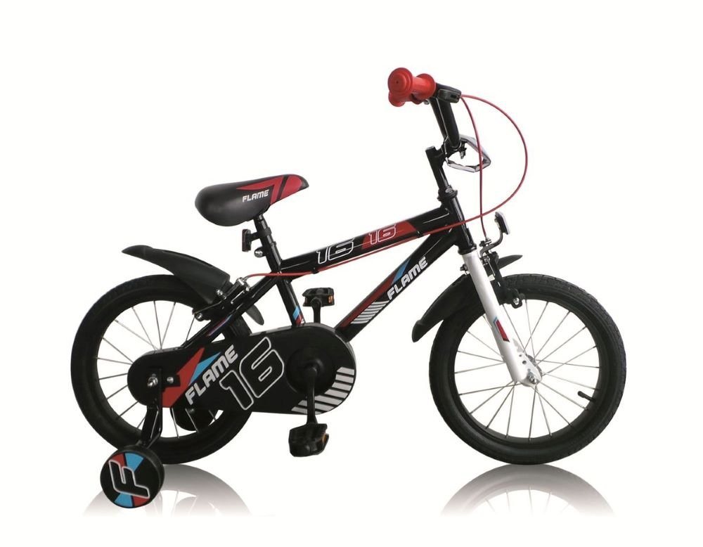 T&Y Trade Kinderfahrrad 16 Zoll Kinder Jungen Kinderfahrrad Fahrrad Kinderrad Rad Bike Flame, 1 Gang, Stützräder T&Y Trade Kinderfahrrad 16 Zoll Kinder Jungen Kinderfahrrad Fahrrad Kinderrad Rad Bike Flame, 1 Gang, Stützräder von T&Y Trade
