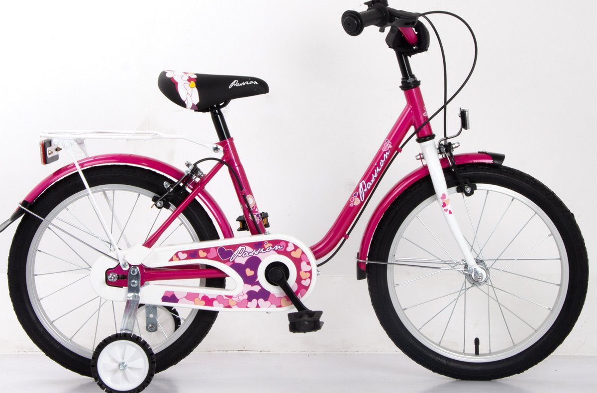T&Y Trade Kinderfahrrad 18 Zoll Kinder Mädchen City Fahrrad Bike Rad Kinderfahrrad PASSIO Pink, Gepäckträger, Stützräder T&Y Trade Kinderfahrrad 18 Zoll Kinder Mädchen City Fahrrad Bike Rad Kinderfahrrad PASSIO Pink, Gepäckträger, Stützräder von T&Y Trade