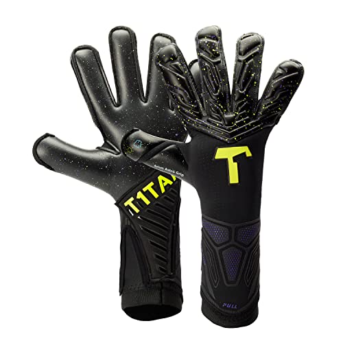 T1TAN Alien Galaxy 2.0 Torwarthandschuhe für Erwachsene, Fußballhandschuhe Herren Flat Cut und 4mm Profi Grip - Gr. 9 von T1TAN