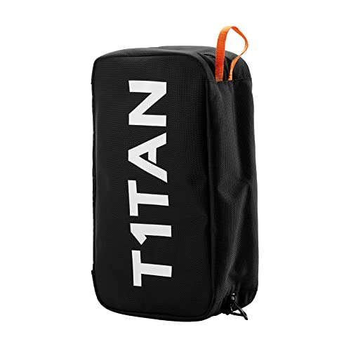T1TAN Goalkeeper Bag - Schwarz - Werkzeugtasche für Torhüter - Optimal für Zwei Paar Torwarthandschuhe von T1TAN