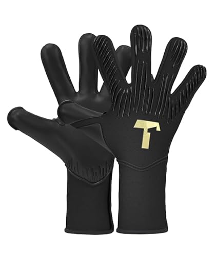 T1TAN Rebel 2.0 Black-Out (FP) - Torwarthandschuhe Herren - Profi Fussballhandschuhe Erwachsene & Jugendliche - Die Handschuhe für Fußball und jeden Torwart - Mit Fingerschutz - Größe 7 von T1TAN