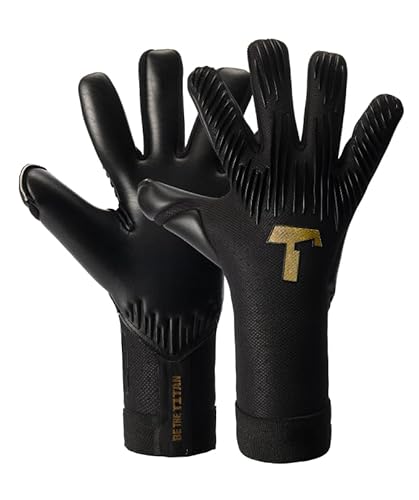 T1TAN Rebel 2.0 Black-Out - Torwarthandschuhe Herren - Profi Fussballhandschuhe Erwachsene & Jugendliche - Die Handschuhe für Fußball und jeden Torwart - Größe 6 von T1TAN