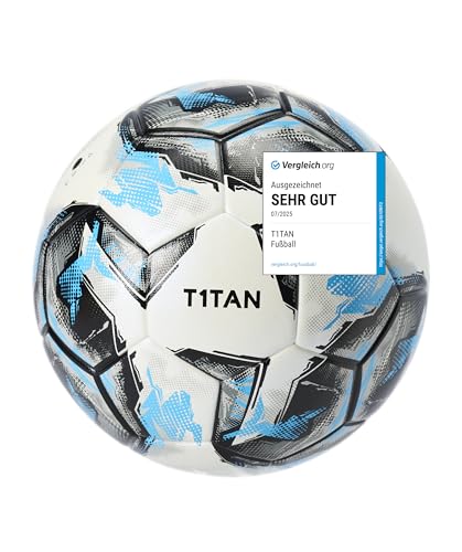 T1TAN Trainingsball Gr. 5 für Vereine - Fussball Spielball Herren & Frauen Größe 5 - Thermobonded Ball - nahtlos verklebt T1TAN Trainingsball Gr. 5 für Vereine - Fussball Spielball Herren & Frauen Größe 5 - Thermobonded Ball - nahtlos verklebt von T1TAN