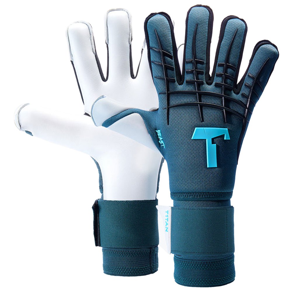 T1tan Petrol Beast 3.0 Goalkeeper Gloves With Finger Protection Blau 8 von T1tan
