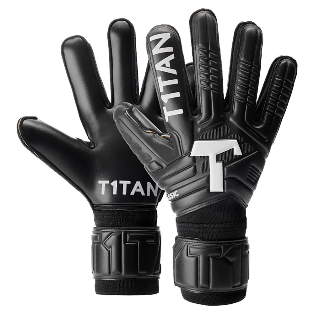 T1tan Classic 1.0 Black-out Goalkeeper Gloves With Finger Protection Schwarz 9 von T1tan