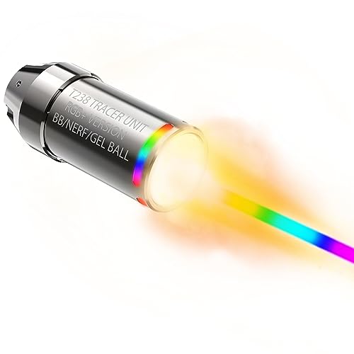 T238-RGB+ Airsoft Tracer, Spitfire Tactical Tracer Unit für Airsoft/NERF/Gel Blaster, Tracer- und Regenbogenmodus, Tracer-Modus,Regenbogenmodus, Sieben Monochrom-Modi (RGB+, Silver) T238-RGB+ Airsoft Tracer, Spitfire Tactical Tracer Unit für Airsoft/NERF/Gel Blaster, Tracer- und Regenbogenmodus, Tracer-Modus,Regenbogenmodus, Sieben Monochrom-Modi (RGB+, Silver) von T238