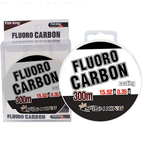 TABANA Fluoro Angelschnur, 100 % Fluoro Carbon Angelschnur, 300 m, unsichtbar, schneller sinkend, extra Empfindlichkeit, Abriebfestigkeit, niedrige Memeorie, 13,5 kg 20,4 kg (13,5 kg)0,3 mm – 300 von TABANA