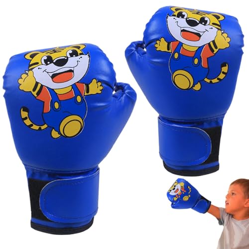 TABSIRAH Muay Thai-Handschuhe für Kinder, PU-Leder, atmungsaktiv, Cartoon-Muster, Junior-Trainingshandschuhe für Boxsack, Speedball-Pads, Boxsack, Kickboxen von TABSIRAH