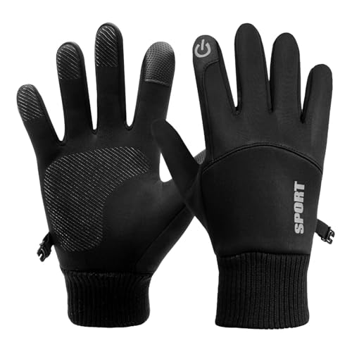 TABSIRAH Winterhandschuhe für Damen, SMS, Telefon, winddicht, warm, volle Finger, Fleece-gefüttert, Touchscreen-elastisch, kaltes Wetter, Thermohandschuhe zum Laufen von TABSIRAH