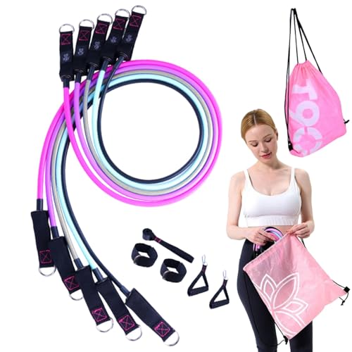 Widerstandsbänder – 11 x Set, elastisches Stretchband, multifunktionale Klimmzug-Bänder, verschiedene Stärken, Workout-Übungsband, Widerstandstrainingsseil für Zuhause von TABSIRAH