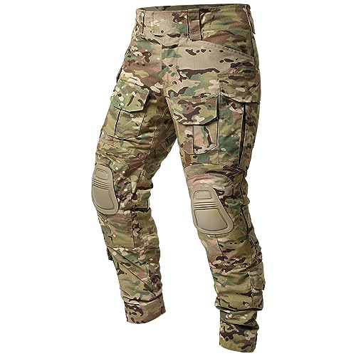 G3 Herren Kampfhose, Militär-Kleidung, taktische Camouflage-Kleidung, mehrere Taschen, Ripstop, Jagd, Wandern, Paintball, Camouflage, 44W*30L von TACTICAL WORLD STORE