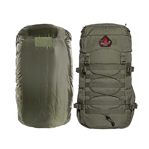 TACWRK x Tasmanian Tiger TT MIL OPS Pack 30 Oliv Fun Patch + TT Raincover S - Bundle Molle-kompatibler Wander-Rucksack Herren mit 30 Litern für Outdoor, Einsatz, Bushcraft, Trekking TACWRK x Tasmanian Tiger TT MIL OPS Pack 30 Oliv Fun Patch + TT Raincover S - Bundle Molle-kompatibler Wander-Rucksack Herren mit 30 Litern für Outdoor, Einsatz, Bushcraft, Trekking von TACWRK