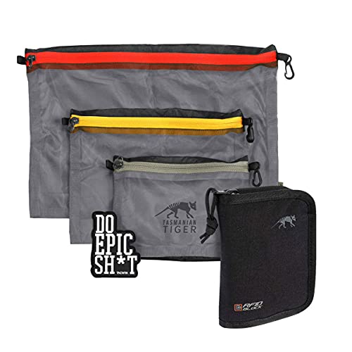 TACWRK x Tasmanian Tiger TT Wallet RFID B Black + Tasmanian Tiger TT Mesh Pocket Set Rubber Fun Patch - Bundle Geldbörse mit Ausleseschutz + Organizer-Taschen + Rubber Patch TACWRK x Tasmanian Tiger TT Wallet RFID B Black + Tasmanian Tiger TT Mesh Pocket Set Rubber Fun Patch - Bundle Geldbörse mit Ausleseschutz + Organizer-Taschen + Rubber Patch von TACWRK