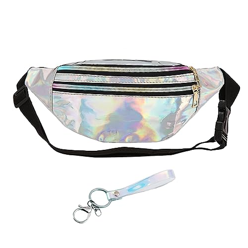 Symphony Gürteltasche, silberfarben, 1 Stück mit Symphony-Anhänger, 1 Stück, Laser-Gurttasche, Hüfttasche für Outdoor-Sport, Unisex, wasserdicht, geeignet für unterwegs, Shopping, silber, Symphony Gürteltasche, silberfarben, 1 Stück mit Symphony-Anhänger, 1 Stück, Laser-Gurttasche, Hüfttasche für Outdoor-Sport, Unisex, wasserdicht, geeignet für unterwegs, Shopping, silber, von TAFACE