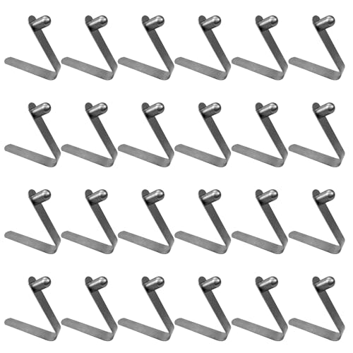 24 Stücke Kajakpaddel Push Snap Clips, Edelstah Druckknopf Clip Kajak Paddel Federclip Zeltstange Clips Edelstahl Kayak Paddle Snap Kajak-Federklammern für Zelte Kajak Paddel Zeltstange von TAGOQUEN