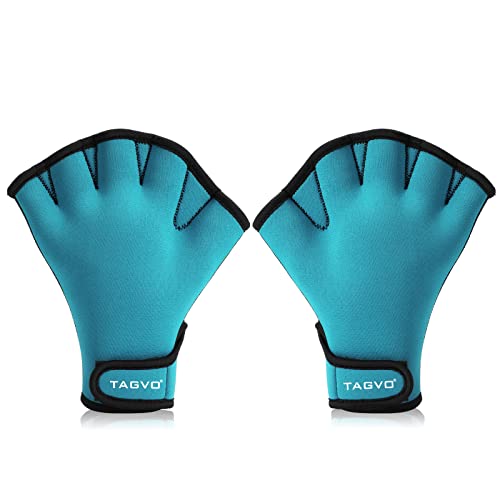TAGVO Aquatic Handschuhe für den Oberkörperwiderstand, Schwimmhandschuhe mit Trageschlaufe, gut nähen, kein Ausbleichen, Größen für Männer Frauen Erwachsene Kinder von TAGVO