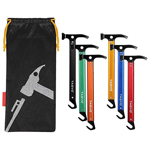 TAGVO Multifunktions Camping Hammer, Multifunktions Outdoor High Carbon Stahl Camping Hammer Zelt Hammer mit Zeltpfahlentferner die Funktion,mit Aufbewahrungstasche TAGVO Multifunktions Camping Hammer, Multifunktions Outdoor High Carbon Stahl Camping Hammer Zelt Hammer mit Zeltpfahlentferner die Funktion,mit Aufbewahrungstasche von TAGVO