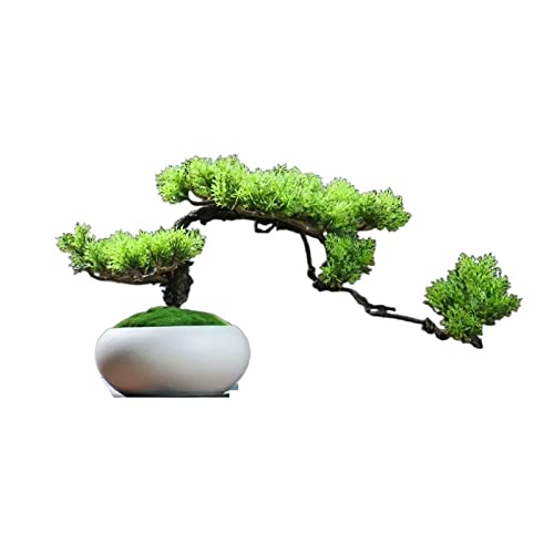 Künstlicher Bonsai-Baum, 15,7 Zoll, groß, Simulation, Willkommens-Kiefer-Bonsai-Baum, Innen- und Schreibtisch-Dekor, Simulationspflanze, Keramik-Blumentopf, Gefälschte Pflanze im Topf, Künstliche von TAIYUESHAN