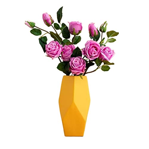 TAIYUESHAN Künstliche Blumen, Simulationsblumenstrauß-Set mit Vase, einfaches Rosenarrangement, Desktop, künstliche Blumen, dekorative Ornamente, Heimdekoration (DA) von TAIYUESHAN