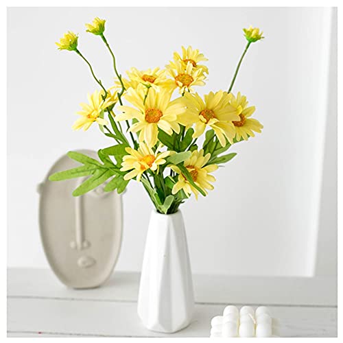 TAIYUESHAN Künstliche Blumen, künstliche Blume, Kleiner Chrysanthemenstrauß, Dekoration, Wohnzimmer, Geschäft, Büro, Blumenarrangement (Ljusgul A) von TAIYUESHAN