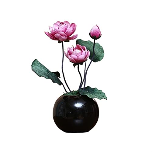 TAIYUESHAN Künstliche Blumen, künstliche Blume, Zen-Lotus, Simulationsblume, Gürtelvase, Wohnzimmer-Dekoration, Ornamente, Angebot (lila) von TAIYUESHAN