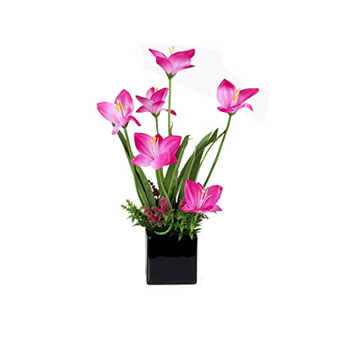 TAIYUESHAN Künstliche Orchidee im Topf, künstliche Blume, künstliche Blume, für Zuhause, Esstisch, Büro, Dekoration, simulierte Blume, 15,7 Zoll von TAIYUESHAN