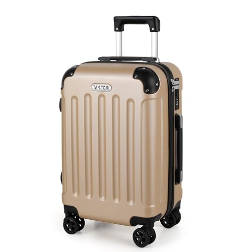 TAN.TOMI Koffer Hartschalenkoffer, Koffer Handgepäck Trolley Koffer Handgepäck, Reisekoffer mit Rollen, Koffer mit 3-Stelliges Codeschloss, Zahlenschloss Teleskopgriff, Suitcase für Reisen Geschäft von TAN.TOMI