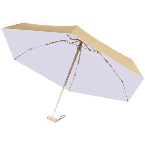 Mini -Regenschirm -Reise -Regenschirme für Sonne & Regen, UPF 50+ Kompakte Regenschirm Leichte Pocket Regenschirm tragbare Winddichte Regenschirme lila Reiseversorgung von TANGPINGMAO