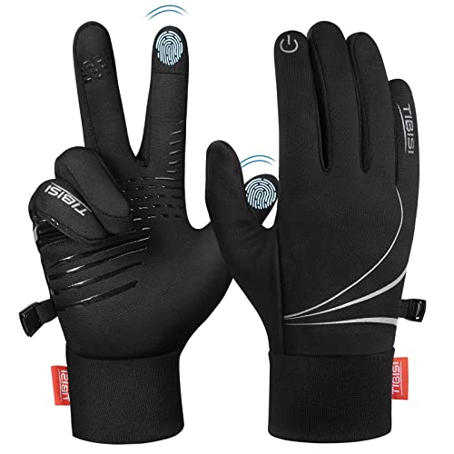 TANSTC Handschuhe Herren Damen Winter Warm Fahrradhandschuhe Touchscreen Winterhandschuhe Thermo Skihandschuhe Rutschfeste Thermohandschuhe Atmungsaktiv Fäustlinge Elastizitä Laufhandschuhe, Schwarz L TANSTC Handschuhe Herren Damen Winter Warm Fahrradhandschuhe Touchscreen Winterhandschuhe Thermo Skihandschuhe Rutschfeste Thermohandschuhe Atmungsaktiv Fäustlinge Elastizitä Laufhandschuhe, Schwarz L von TANSTC