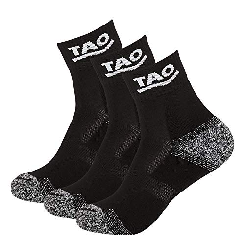 TAO. Einfach Laufen. Geruchsneutralisierende Socken | Blasenfrei Laufen | Nachhaltig & fair Running Socks Dreierpack Black 39-42 von TAO Sportswear