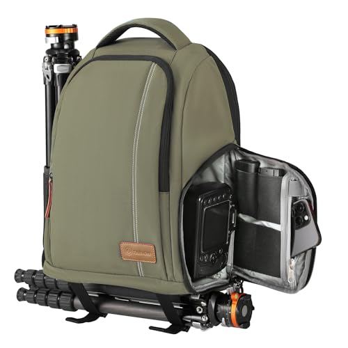 TARION Kamerarucksack Spiegelreflex Fotorucksack Wasserdicht | Leicht und Kompakt | Klein DSLR Rucksack mit 15“ Laptopfach und Regenhaube von TARION