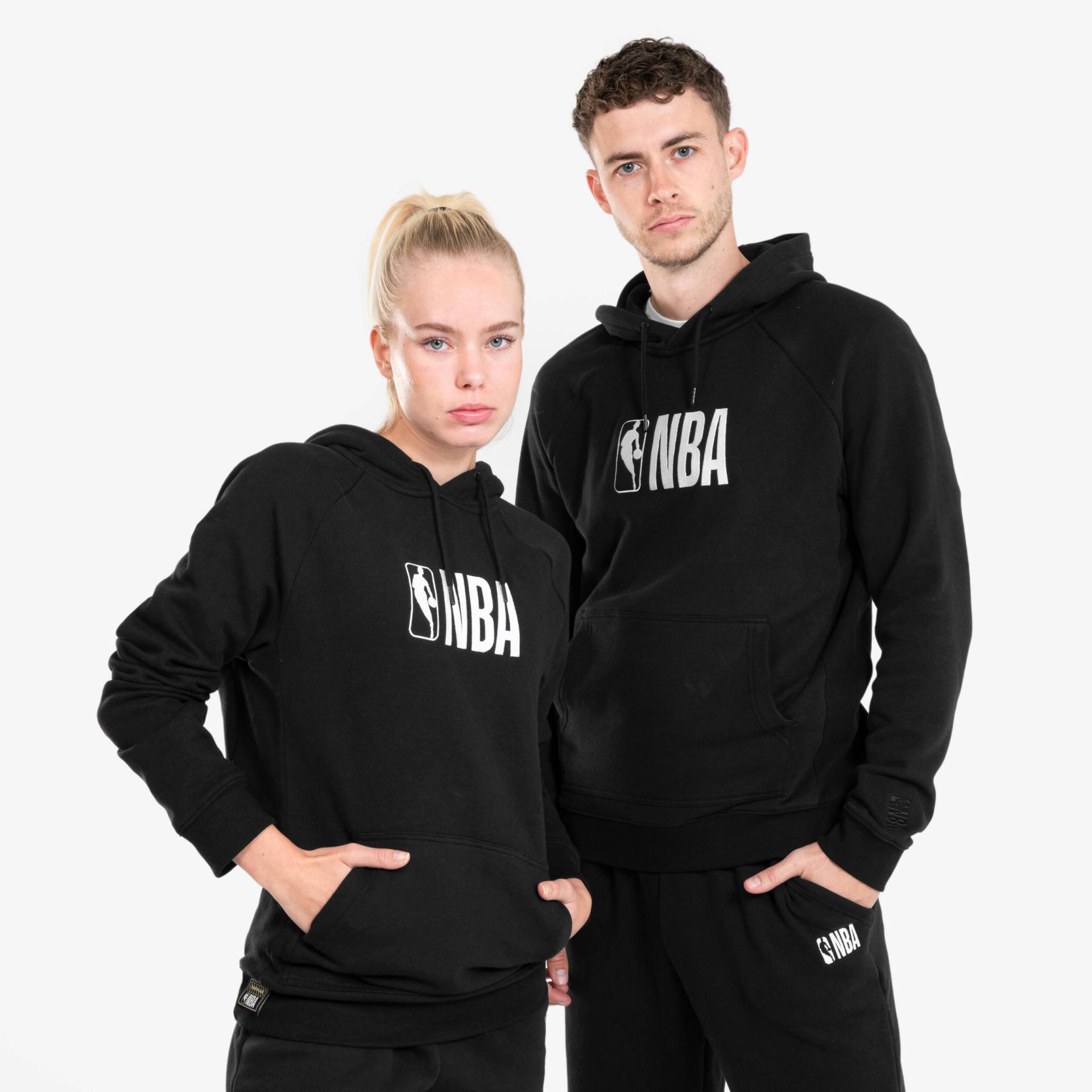 Damen/Herren Basketball Hoodie NBA Logo - 900 schwarz von TARMAK