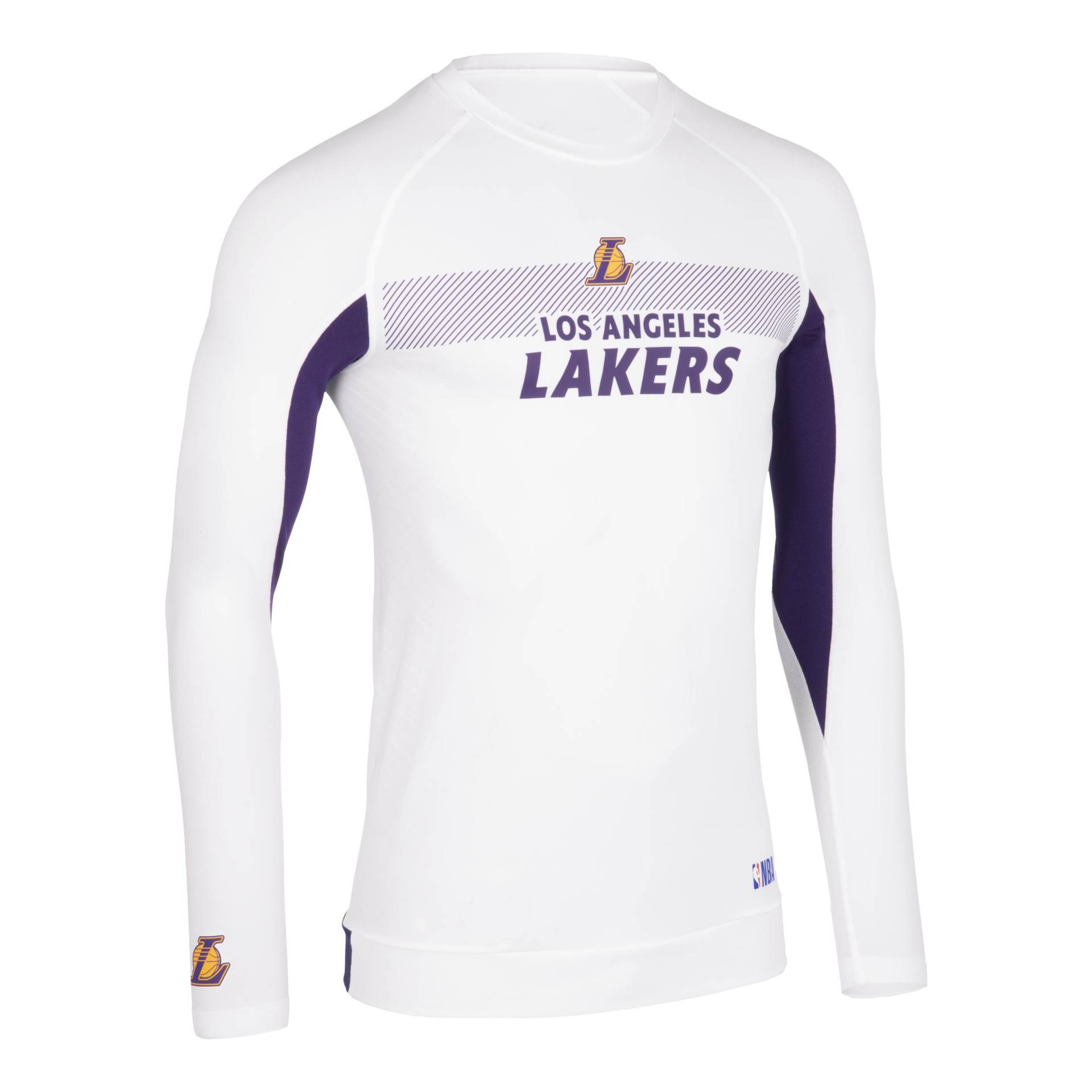 Damen/Herren Funktionsshirt langarm NBA Los Angeles Lakers - UT500 weiss von TARMAK