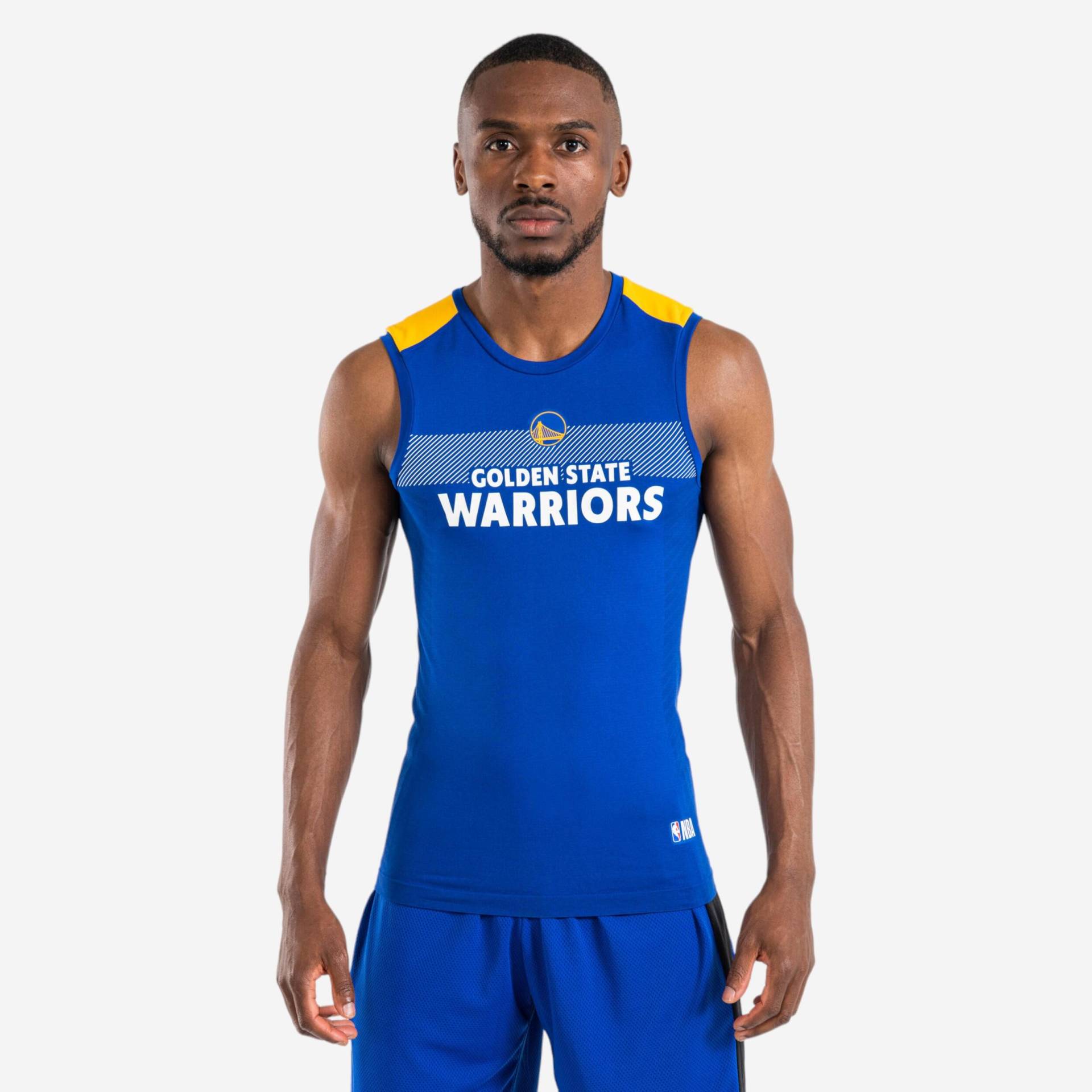 Basketball Funktionsshirt UT500 NBA Golden State Warriors ärmellos Damen/Herren blau von TARMAK