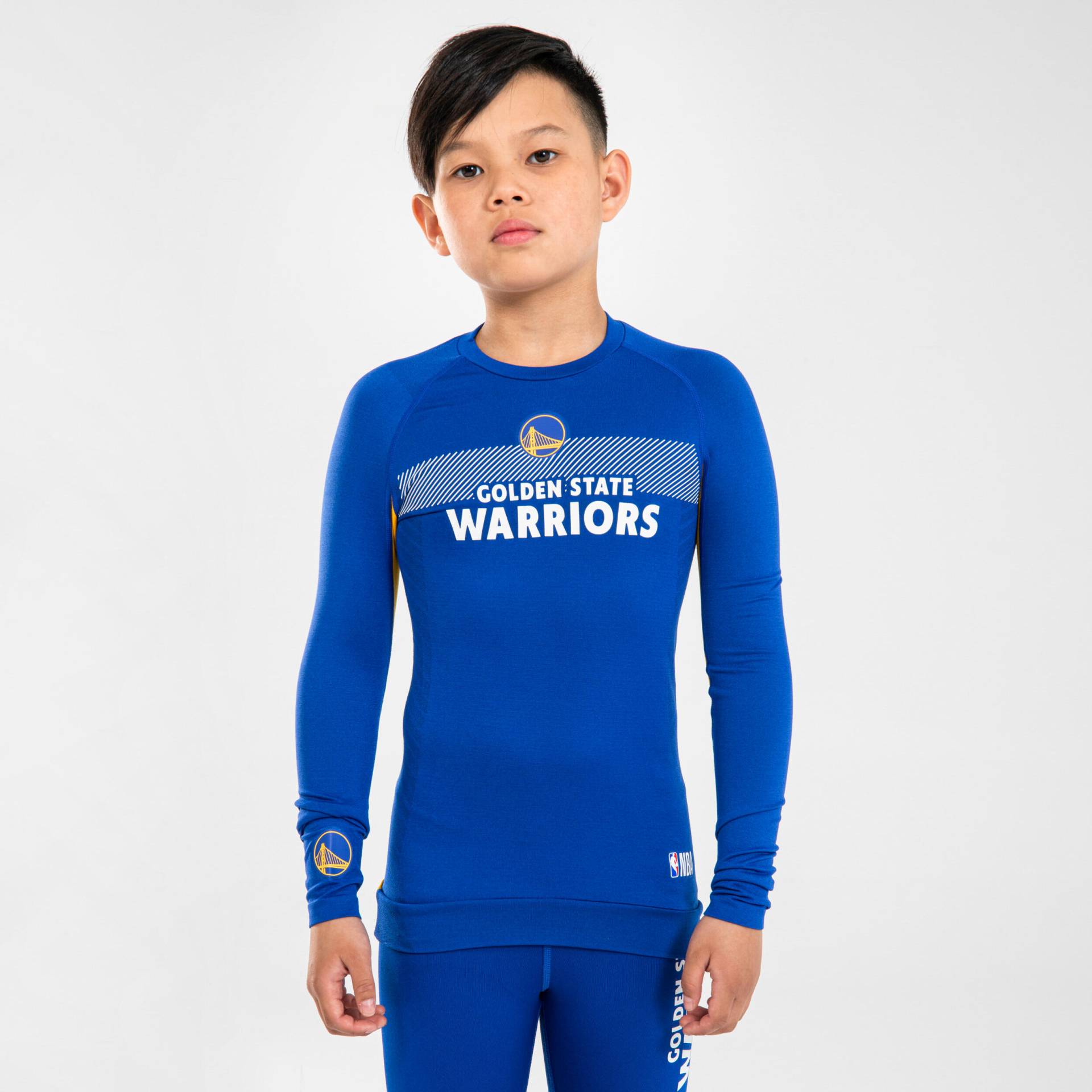 Kinder Basketball Funktionsshirt UT500 NBA Golden State Warriors blau von TARMAK