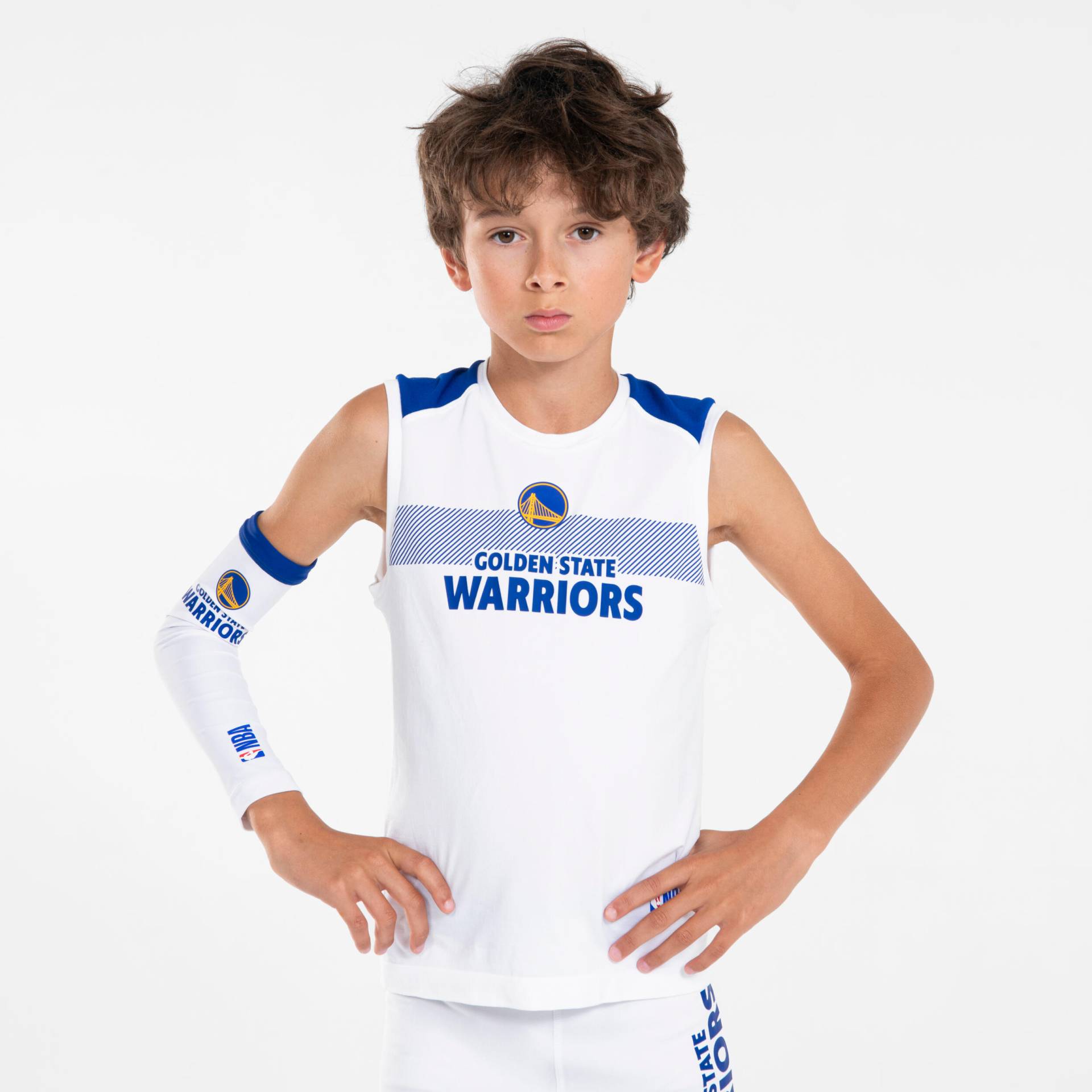 Kinder Basketball Funktionsshirt ärmellos NBA Warriors - UT 500 weiß Kinder Basketball Funktionsshirt ärmellos NBA Warriors - UT 500 weiß von TARMAK