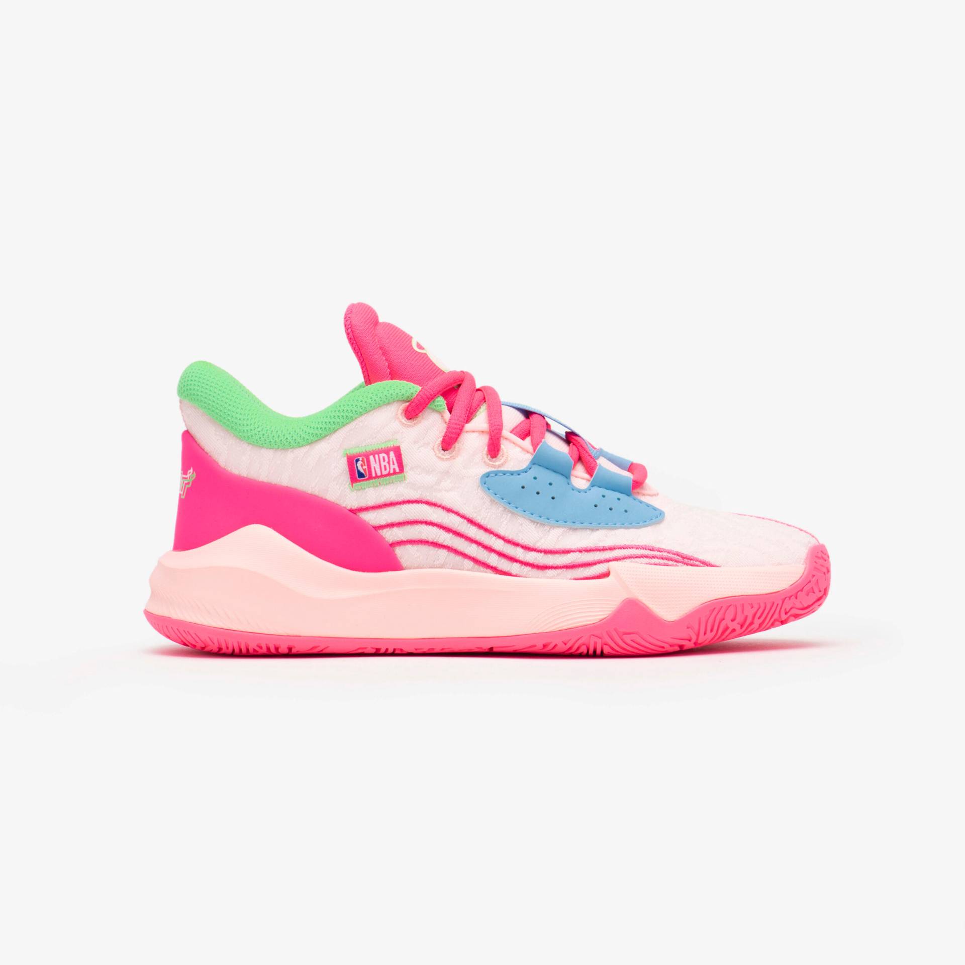 Kinder Basketball Schuhe niedrig NBA Miami Heat - Fast 900 Low-1 rosa von TARMAK
