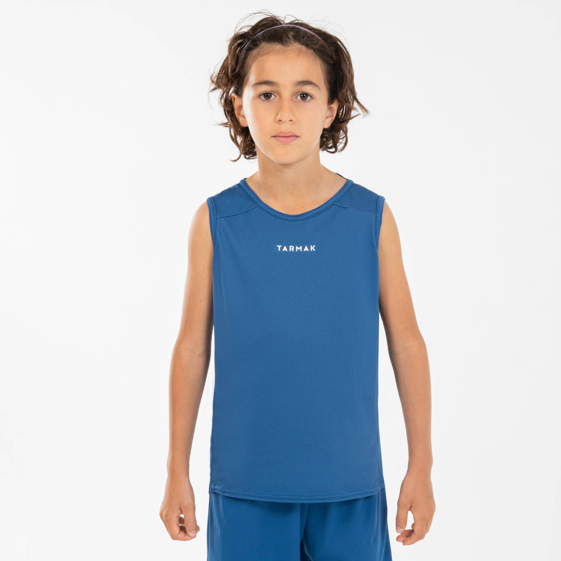 Kinder Basketball Trikot ärmellos - T100 blau von TARMAK