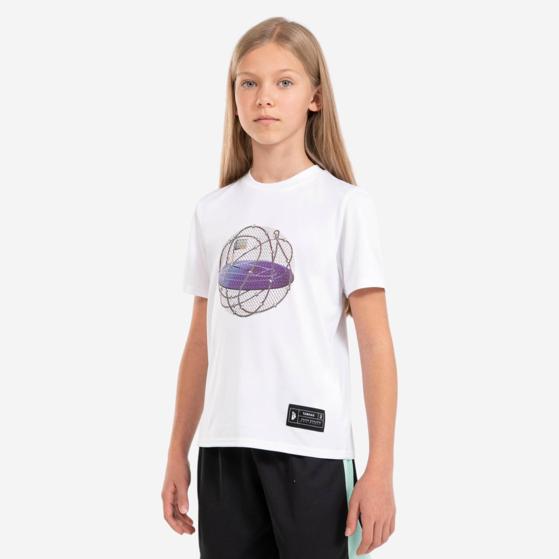 Kinder Basketballshirt TS500 Fast weiss von TARMAK