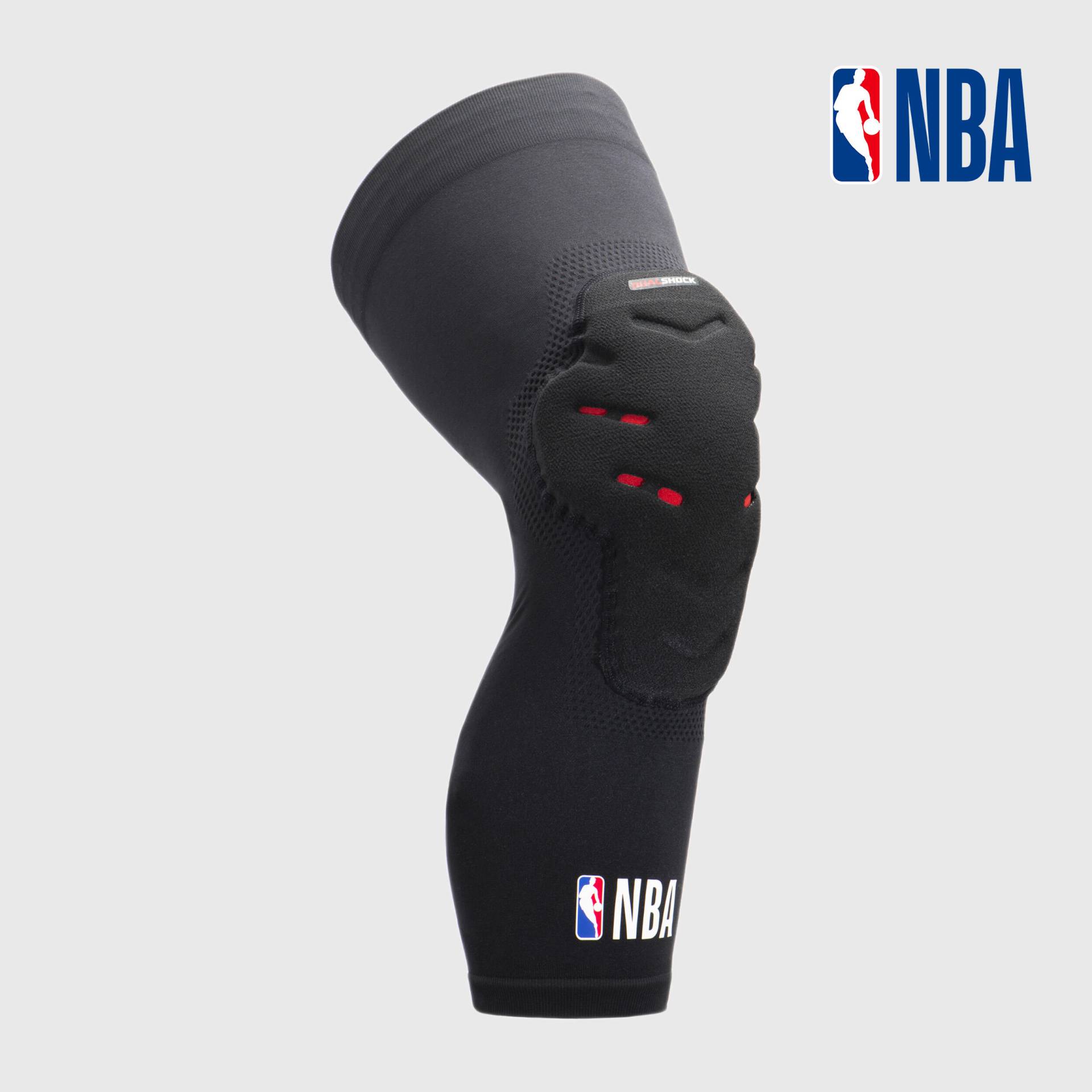Kinder Kniebandage Basketball KP500 NBA Protector schwarz im Doppelpack von TARMAK